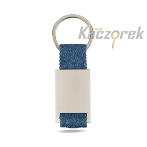 Brelok do kluczy 005 - prostokąt - jeans